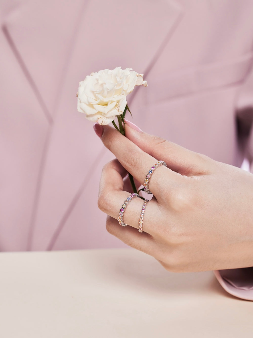 925 Sterling Silver Multi-color Band