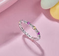 925 Sterling Silver Multi-color Band