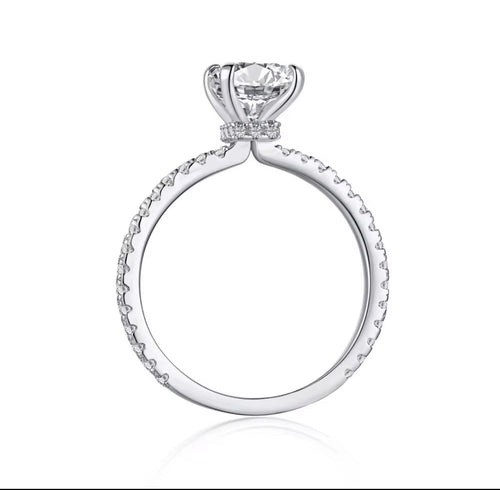 925 Sterling silver Halo ring
